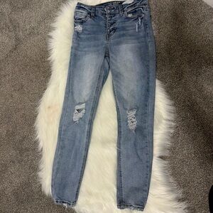 No Boundaries Light Blue Distressed Skinny Jeans